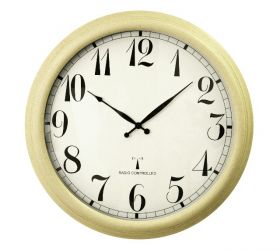 Perfecte radiogestuurde Tuin klok voor Buiten - van About Time™ - Antiek Wit, 57,5cm